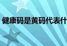 健康码是黄码代表什么(黄码是代表啥意思)