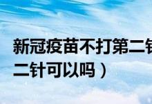 新冠疫苗不打第二针要紧吗（新冠疫苗不打第二针可以吗）
