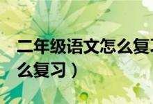 二年级语文怎么复习前4单元（二年级语文怎么复习）