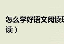 怎么学好语文阅读理解分少（怎么学好语文阅读）