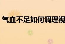 气血不足如何调理视频（气血不足如何调理）