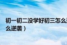 初一初二没学好初三怎么逆袭数学（初一初二没学好初三怎么逆袭）