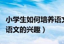 小学生如何培养语文兴趣（如何培养学生学习语文的兴趣）