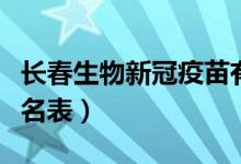 长春生物新冠疫苗有效率（新冠疫苗有效率排名表）