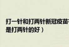 打一针和打两针新冠疫苗有啥区别（打一针的新冠疫苗好还是打两针的好）