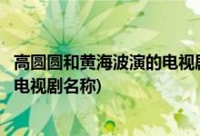 高圆圆和黄海波演的电视剧叫什么名字(高圆圆和黄海波演的电视剧名称)