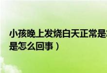 小孩晚上发烧白天正常是怎么回事(小孩晚上发烧白天正常是怎么回事)