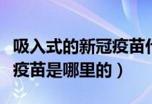 吸入式的新冠疫苗什么时候能用（吸入式新冠疫苗是哪里的）
