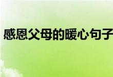 感恩父母的暖心句子（对父母表达感谢的话）