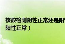 核酸检测阴性正常还是阳性正常呢(核酸检测阴性正常还是阳性正常)