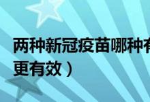 两种新冠疫苗哪种有效率更高（哪种新冠疫苗更有效）