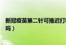 新冠疫苗第二针可推迟打吗（新冠疫苗第二针推迟打有影响吗）