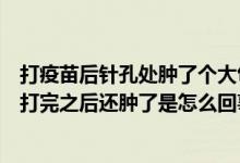 打疫苗后针孔处肿了个大包（打疫苗时候针孔没全部扎进去打完之后还肿了是怎么回事）