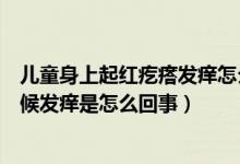 儿童身上起红疙瘩发痒怎么回事（身上长了好多红疙瘩有时候发痒是怎么回事）