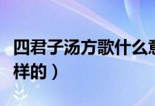 四君子汤方歌什么意思（四君子汤方歌是什么样的）