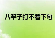 八竿子打不着下句（八竿子打不着下一句）