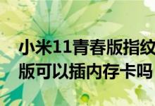 小米11青春版指纹选项不见了（小米11青春版可以插内存卡吗）