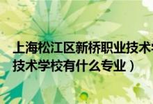 上海松江区新桥职业技术学校多大（上海市松江区新桥职业技术学校有什么专业）