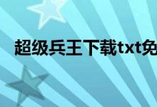 超级兵王下载txt免费下载的搜索数据展示