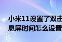 小米11设置了双击息屏不生效（小米11pro息屏时间怎么设置）