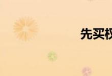先买权双语例句