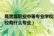 高唐县职业中等专业学校录取名单（高唐县职业教育中心学校有什么专业）