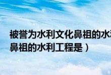 被誉为水利文化鼻祖的水利工程是（被誉为世界水利文化的鼻祖的水利工程是）