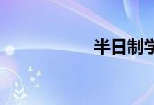 半日制学校双语例句