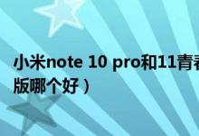 小米note 10 pro和11青春版（小米11青春版和小米10青春版哪个好）