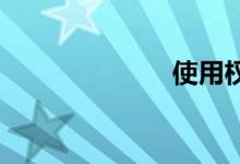 使用权双语例句