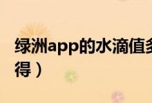 绿洲app的水滴值多少（绿洲app水滴怎么获得）