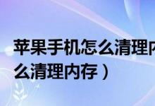 苹果手机怎么清理内存系统空间（苹果手机怎么清理内存）