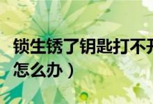 锁生锈了钥匙打不开怎么办（锁生锈了打不开怎么办）