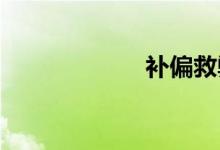 补偏救弊双语例句