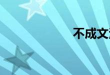 不成文法双语例句
