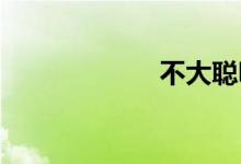 不大聪明双语例句
