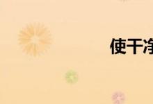 使干净双语例句