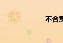 不合意双语例句