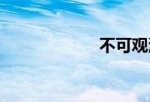 不可观测双语例句