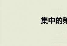 集中的策略双语例句