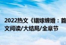 2022热文《错嫁缠婚：首富老公乖乖宠我！》傅沉渊洛薇全文阅读/大结局/全章节