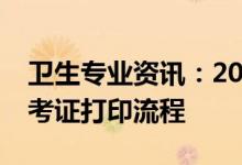 卫生专业资讯：2022医学卫生山东省考试准考证打印流程