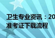 卫生专业资讯：2022卫生专业资格安徽考试准考证下载流程