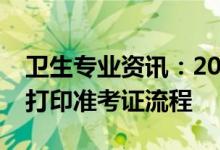 卫生专业资讯：2022重庆护士职业资格考试打印准考证流程