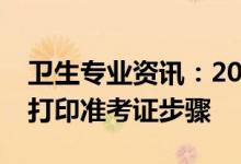 卫生专业资讯：2022福建护士职业资格考试打印准考证步骤