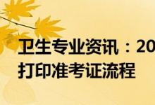 卫生专业资讯：2022江苏护士资格考试网上打印准考证流程