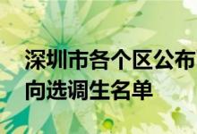 深圳市各个区公布了2021年录用的157名定向选调生名单