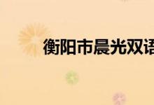 衡阳市晨光双语幼儿园的地址在哪