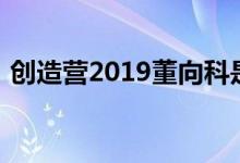 创造营2019董向科是谁董向科个人资料介绍