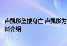 卢凯彤坠楼身亡 卢凯彤为什么坠楼卢凯彤是谁卢凯彤个人资料介绍